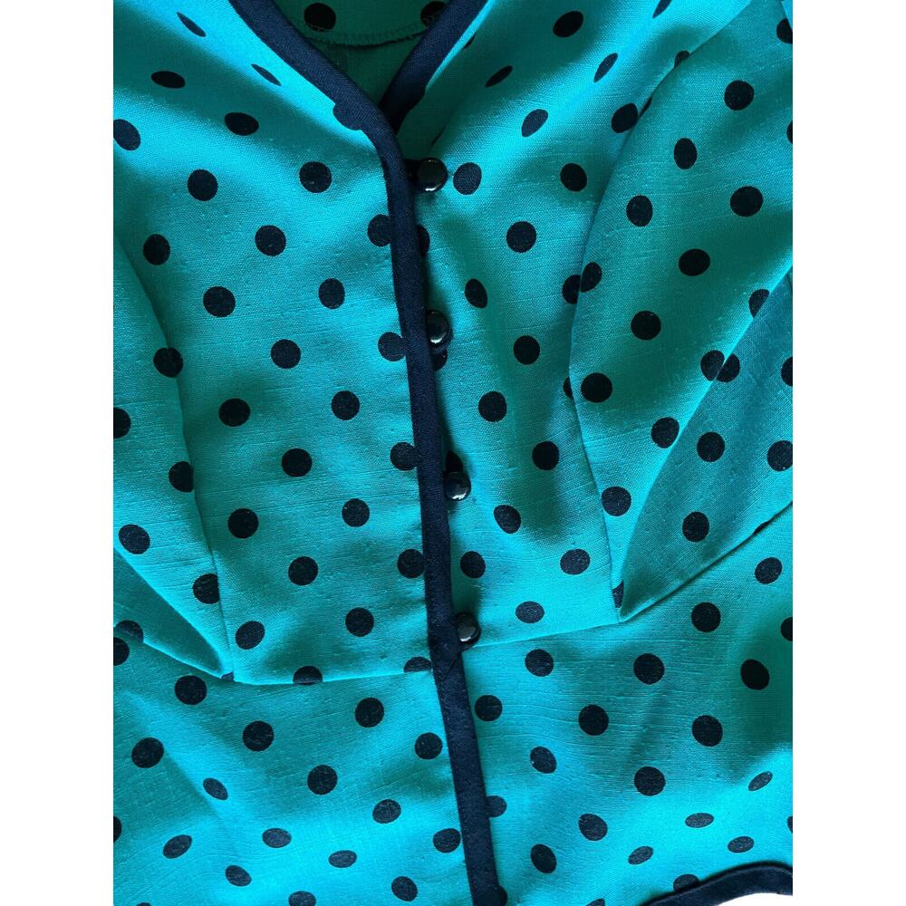 VTG Just In Thyme Women’s Petite 16 Polka Dot Retro Blazer (10/M) - Picture 7 of 13